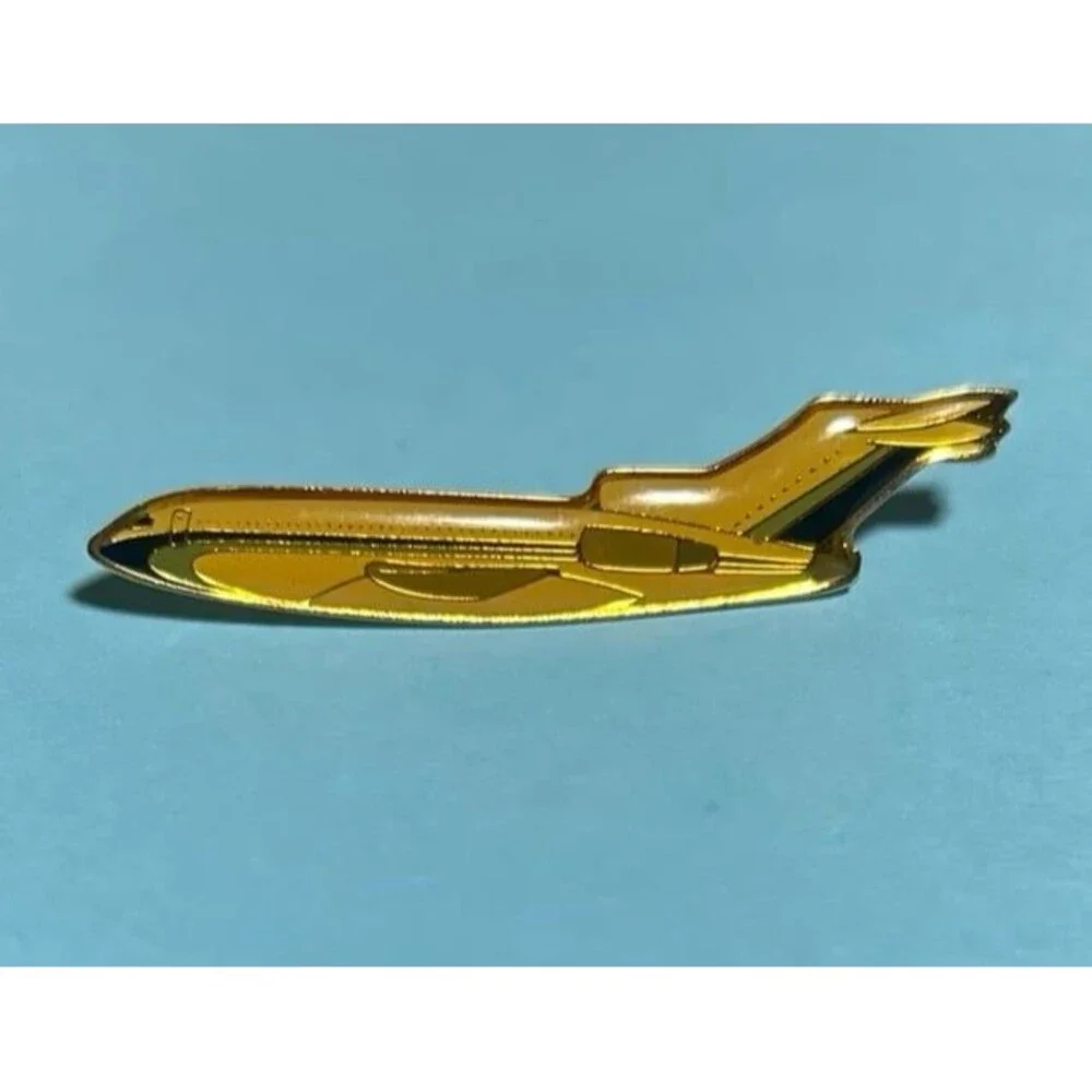 Airliner enameled Double post back Pin EUC